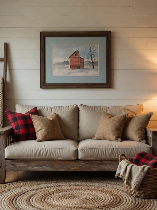 Other - Mary Weirs Signed Watercolor Painting - Winter Barn Landscape